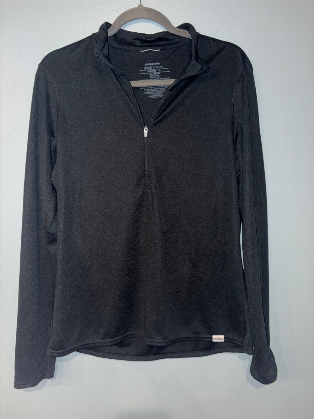 Patagonia Black Half-Zip Long Sleeve Pullover